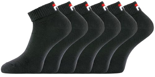 FILA Chaussette Homme Coton - Lot de 6 - Chaussettes Quarter Homme