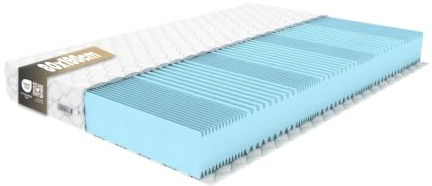 Matratze 80x190cm Höhe 15 cm Härtegrad 4 (H4) 7 Komfortzonen aus elastischem Polyurethanschaum mit Komfortschaum und Dreilagige Membranhülle, Antiallergisch, Öko-Tex Zertifiziert Qualitätsstandard