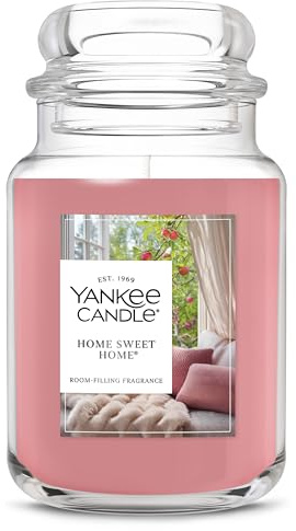 Yankee Candle Home Sweet Home Scented Candle, 22oz Large Jar, Up to 150 Hour Burn Time, Giftable