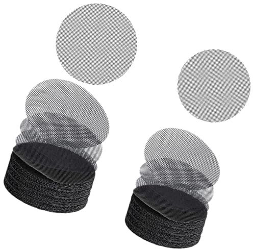 XUNKUAENXUAN 100 Pcs Flower Pot Hole Mesh Pads, 3.9 Inch and 3 Inch Round Mesh Pads for Plant Pots Polyethylene Bonsai Mesh Drainage Screens Garden Drainage Plant Pot Bottom to Prevent Soil Loss