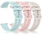 Yisica 3 Piezas Correa para 20mm Reloj Inteligente Hombre Mujer, Liberación Rápida de Silicona Suave Pulseras de Repuesto