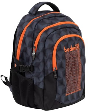 budmil ergonomischer Schulrucksack für Jungen und Mädchen 32L - für Teenager Kinder ab Klasse 5 - wasserabweisend - Rucksack mit 3 Fächer & belüftete Rückseite (Edwin Orange)