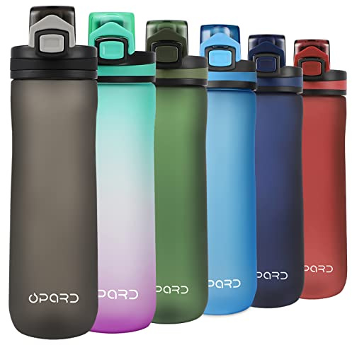 Opard Trinkflasche Kinder Auslaufsicher 0,6L/0.9L, 0,7L/1L (mit strohhalm), Sport Trinkflasche Schule, Gym, Fitnesss, Fahrrad - Wasserflasche 600ml mit deckel, Inbegriffenes Filter, BPA-Frei