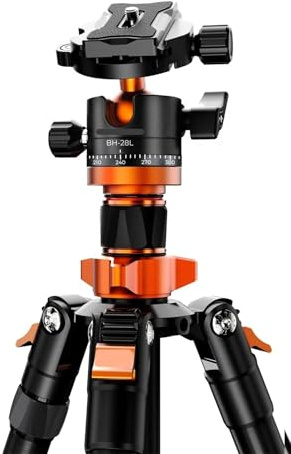Compatible for K&F Concept 68 Inch/175cm Travel Camera Tripod with Monopod & 360° Ball Head, 10kg Load