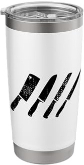 Knife Set Sketch Meat Enthusiast Butcher Stainless Steel Insulated Tumbler
