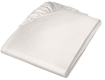 fleuresse Uni Colours-Spannlaken, Mako-Satin, Porzellan, 200 x 200