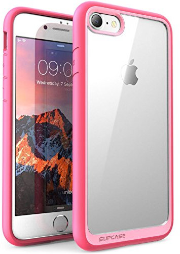 SUPCASE Unicorn Beetle Premium Hybrid Protective Clear Bumper Case for iPhone SE 2nd Generation/iPhone 7/iPhone 8, Pink