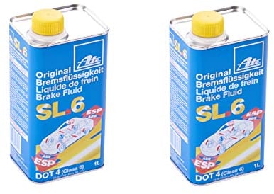 ATE Bremsflüssigkeit SL6 DOT4, 1l 03.9901-6402.2, 2er Set