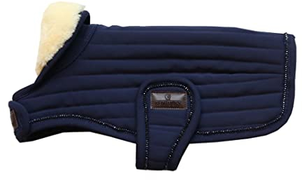 Kentucky Dogwear - Hundemantel - Perlen - Marineblau - Größe (S) - 34-38cm