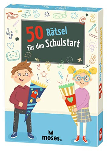 moses. 50 Rätsel für den Schulstart, Kartenspiel ab 6 Jahren, Geschenk zur Einschulung