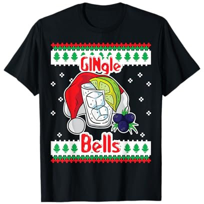 Beginliche Weihnachten GINgle Bells Gin Tonic Weihnachten T-Shirt
