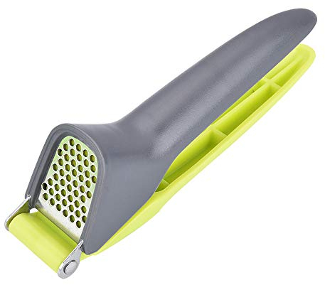 Ikaar Knoblauchpresse, Edelstahl, Kunststoff, weicher Griff, Grün