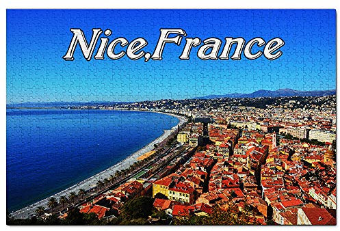 Frankreich Nizza Puzzle 1000 Teile Holzpuzzle Erwachsene Spielgrafik Reise Souvenir Holz