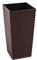 Gordanluk Tall planter rattan plant pot Designed Flowerpot with plant riser extra large plant pots indoor plant pots outdoor flower pot (Brown, 25 x 46.5 cm)