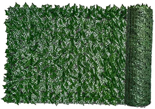 EIIDJFF Blickschutz Sichtschutz Efeu Green Leaf-Ivy Zaun Bildschirm Pflanze Wand Fake Grass dekorative Kulisse für den Schutz der Privatsphäre Home Balcony Garden