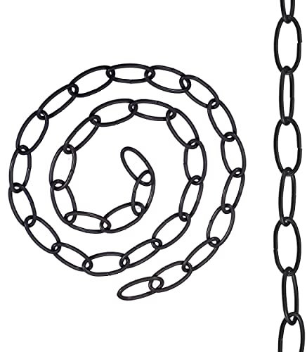 100 cm Heavy Duty Metal Chain for Vintage Chandelier Suspended Ceiling Pendant Hanging Lamps (Black)