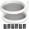 EasyFind 2-Pack Lazy Susan Turntable Cupboard Organiser | 25cm Rotating Storage: Kitchen Fridge Bathroom Spice-Rack Makeup | Plus 48 Chalkboard Labels & White Chalk Pen | Tidy-Spin-Find-Reduce Waste