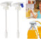 Automatic Drink Dispenser, Spill Proof Portable Automatic Drink Straw, Electric Water Drink Pump Beverage Dispenser for Milk Juice Beer Beverage Bottle Without Battery (White & Blue)