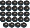 Adam Hall Hardware 4906 M24 AH Lot de 24 Pieds en Caoutchouc Noir 38 x 10 mm