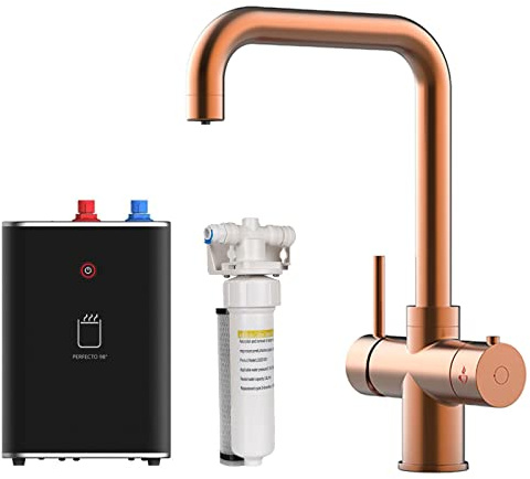 SIA BWT340CU Copper 3-in-1 Instant Boiling Hot Water Tap Including Tank & Filter