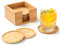 Rainsworth Untersetzer Holz Rund für Gläser - 8er Glas Untersetzer Set mit Box - Waschbare Glasuntersetzer Geeignet für Getränke, Bier, Glas, Tassen - Tischuntersetzer Weihnachtsdeko Geschenke