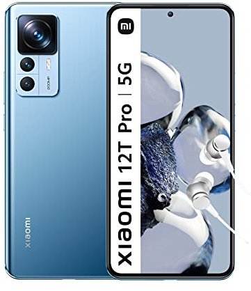 Xiaomi 12T Pro 5G - Smartphone 8+256GB, Écran 6.67” 120Hz CrystalRes AMOLED, Snapdragon 8+ Gen 1, Caméra Ultime de 200MP, Batterie 5000mAh, Bleu (Version FR + 2 Ans de Garantie)