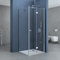 doporro Cabine de Douche en Angle Montage Réversible 90x120x190 Paroi de Douche Design Ravenna27K en Verre Transparant de 6mm