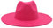 Faringoto Fedora Chapeau d'hiver de luxe pour femme, rose rouge, Taille unique