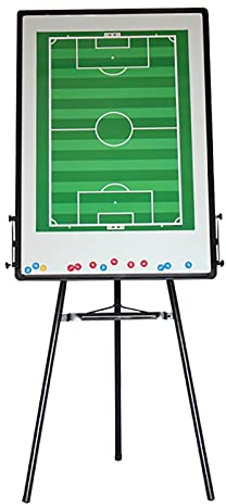 REALN Große Taktiktafel Fußball, Taktikfolie Fußball mit Ständer Magnetische Schachfiguren Schreibstift und Radiergummi