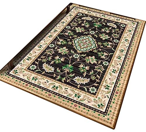 DYTAH Ethnischer Stil Schlafzimmer Teppiche Persische Retro Teppiche Großflächige Wohnzimmer Dekoration Teppiche Garderobe Lounge Teppich Waschbar,F,200 * 300cm