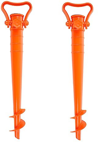 H HANSEL HOME Soporte para Sombrilla Playa Sujeta Sombrillas Base de Sombrilla Playa - Naranja x 2