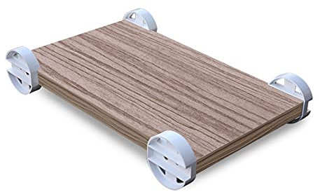 BinOxy Computer Ständer CPU-Stand-PC-Warenkorb-Halter, Desktop-PC-Turm-Halterwagen, PC-Turm-Ständerwagen-Boden mit Rädern unter Schreibtisch, sechs (weiß) CPU Ständer (Size : Six Brown)