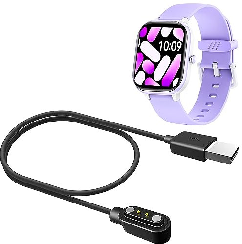 MBROS Compatibile per HENGTO Orologio Fitness Tracker Cavo USB Compatibile per Smartwatch Orologio Fitness Tracker per Bambini HENGTO H39PLUS (Nero)