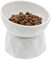 STI Ciotola Gatto Rialzata MOD. Chic in Ceramica Smaltata Bianca 200ml per crocchette, Umido e Acqua, Anche per Piccoli Cani, Facile da Pulire