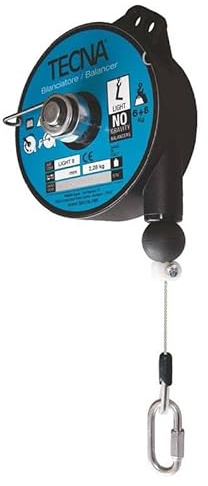 Einziehbarer Federzug TECNA LIGHT.6 – Tragkraft 4–6 kg, 2500 mm Seillänge – Werkzeugaufhängung für Druckluftwerkzeuge – Federzug Balancer für pneumatische Werkzeuge & Feinarbeiten