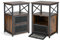 KOMFOTTEU Table de chevet chambre à coucher avec tiroirs, pieds, portes, petite table de chevet en bois et métal, armoire de bureau, table basse côté vintage pour salon, marron (35 x 40 x 60,5 cm, 1)