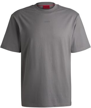 HUGO Mens Dapolino Relaxed-fit T-Shirt in Cotton with Logo Print