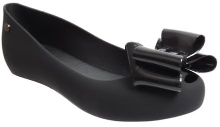Sergio Italia Ladies Black Flat Peeptoe Shoes Casual Office Work Formal Jelly Bow Slip ON Womens Ballerina Pumps Size 3
