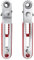 Treki Mini Rachet Screwdriver Set, 2pcs Flatted Right Angle Ratcheting Screwdriver Elbow 1/4 Inch Hex Drive 90 Degree Ratcheting Offset Screwdriver Low Profile Ratchet Screwdriver for Tight Space