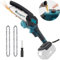 Mini motosierra eléctrica inalámbrica de 4 pulgadas para Makita 18 V, batería de 18 V, motosierra de mano con 2 cadenas para podar árboles, ramas y cortar madera (solo herramienta)