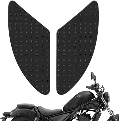 FSWWSF Motorrad Tank Gummi Pads Universal Motorräder Tank Gummi Schutz Aufkleber Tankschutz Motorrad Schwarz Anti Rutsch Gummi Abziehbild für Honda Suzuki Kawasaki usw (Schwarz)