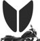 FSWWSF Adesivo di Protezione del Serbatoio Della Moto in Gomma Universal Tank Side Pads per Decalcomania in Gomma Antiscivolo per la maggior parte delle moto