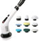 Cepillo De Limpieza Electrico fregadora de baño Impermeable IPX7 de Cuerpo Completo 2025 con Pantalla LCD eléctrica, Mango de extensión Ajustable 9 Cabezales de Cepillo de Limpieza para Cocina y baño