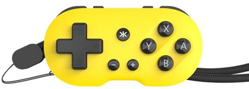 CRKD ATOM - Llavero controlador coleccionable para Nintendo Switch, PC, Mac, móvil y Smart TV (amarillo Yuzu)