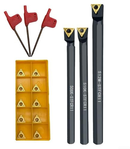 Lot de 16 outils d'accordage indexables en métal compatibles avec cutter avec inserts