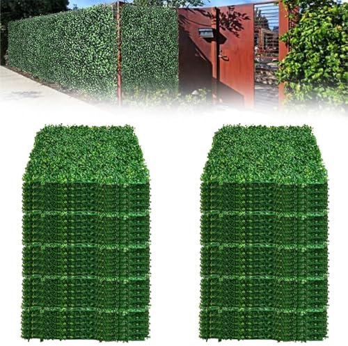 HNGKGJBL Mur Vegetal Artificiel 50 X 50 CM Plante Verte Artificielle Clôtures décoratives Mur Vegetal Exterieur Artificielle Clôture Feuillage Balcon Protection pour Interieur Jardin Décor