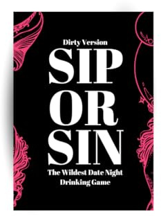 Sip Or Sin Drinking Couple Game - Freaky Couples Game for Romantic Date Night, Anniversary & Valentine's Day Gift. 114 Spicy Dares & Questions
