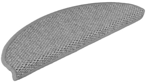 vidaXL Stufenmatten Selbstklebend Sisal-Optik 30Stk. 65x21x4cm Silbern, Treppenmatten, Treppenteppich, Stufenteppich, Treppenschoner, Treppenschutz