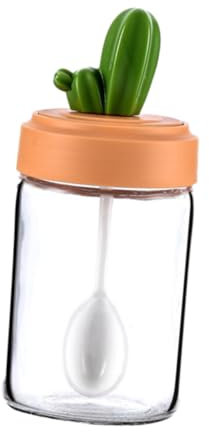 Cabilock 1stück Kreativer Kaktus Gewürzbehälter Multifunktionales -gewürzglas Für Gewürze Und Küchenutensilien Orange Hochwertiges Gesundes Material