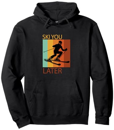 Retro Ski Motiv mit lustigem Ski Spruch für Skifahrer Pullover Hoodie